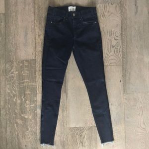 McGuire Newton Frayed Hem Skinny Jeans-Blue Doheny